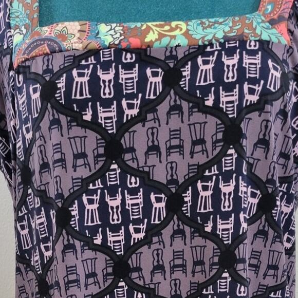 Revolve Maaji Mini Dress Womens Medium Ruffled Abstract Boho Cottagecore Dress - Picture 2 of 8